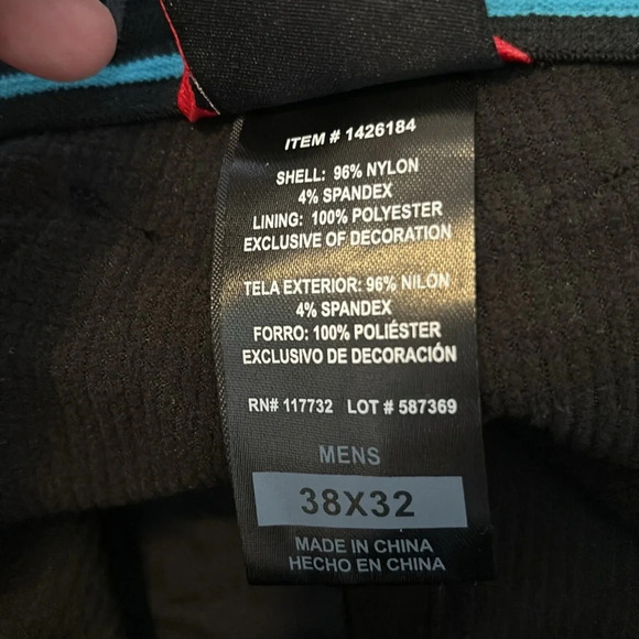 Gerry men’s black nylon blend fleece lined tech pants size 38 - Picture 12 of 12